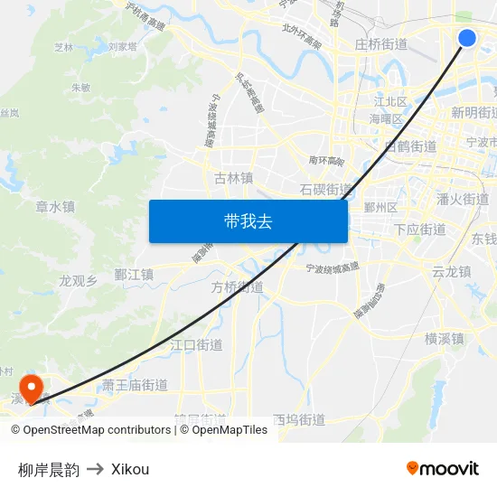柳岸晨韵 to Xikou map
