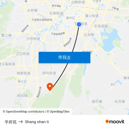 学府苑 to Shang shan ti map