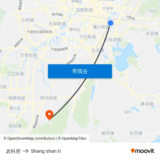农科所 to Shang shan ti map