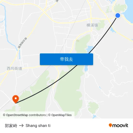 郭家峙 to Shang shan ti map