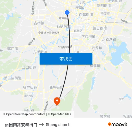 丽园南路安泰街口 to Shang shan ti map