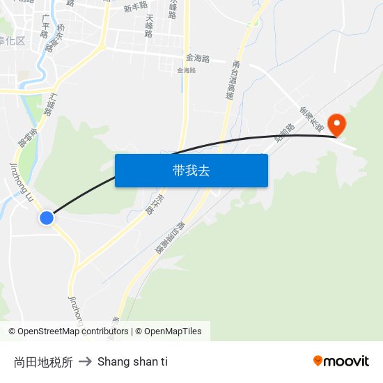 尚田地税所 to Shang shan ti map