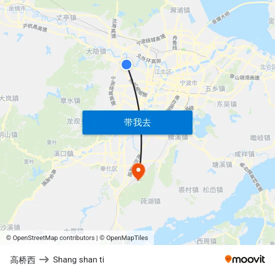 高桥西 to Shang shan ti map