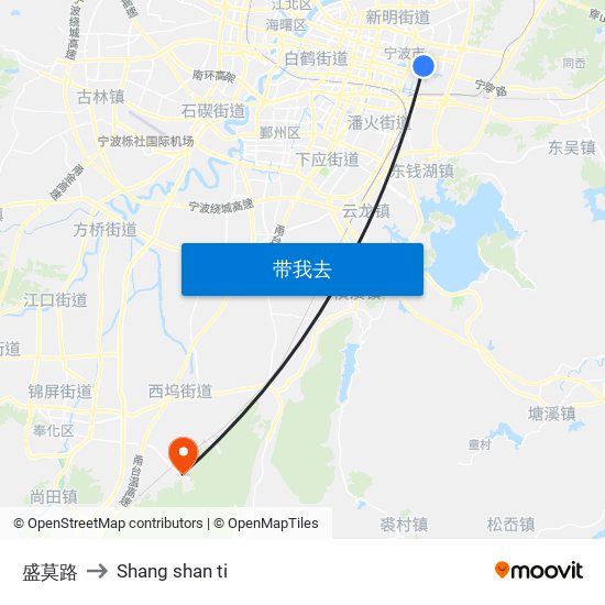 盛莫路 to Shang shan ti map