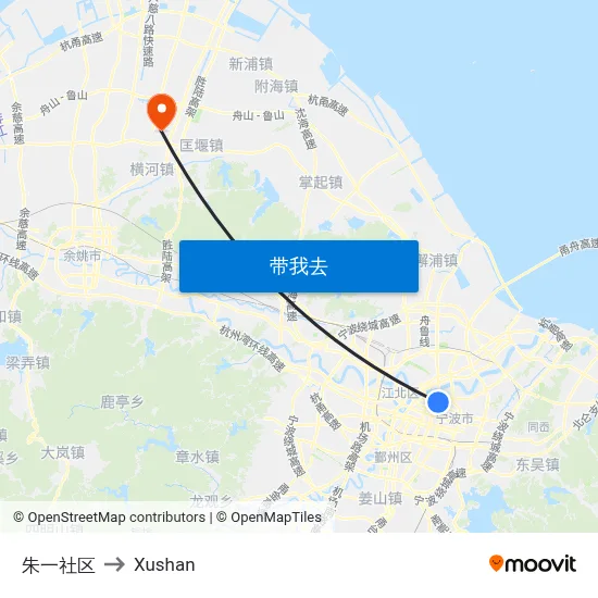朱一社区 to Xushan map