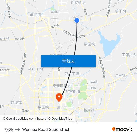 板桥 to Wenhua Road Subdistrict map