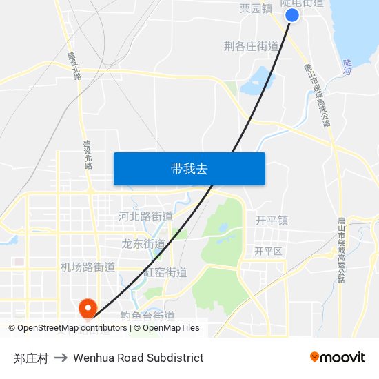 郑庄村 to Wenhua Road Subdistrict map