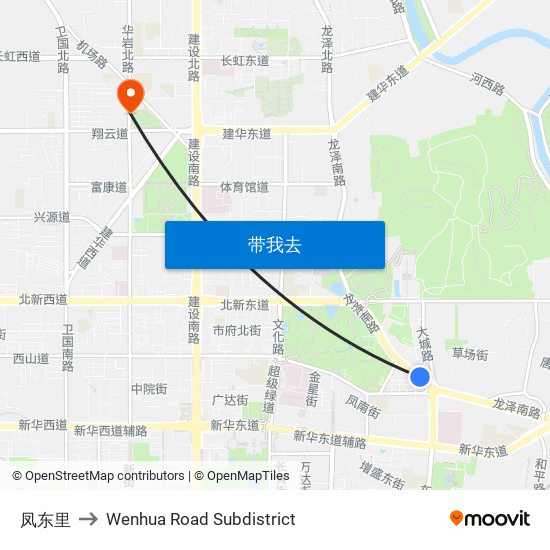 凤东里 to Wenhua Road Subdistrict map