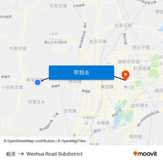粮库 to Wenhua Road Subdistrict map