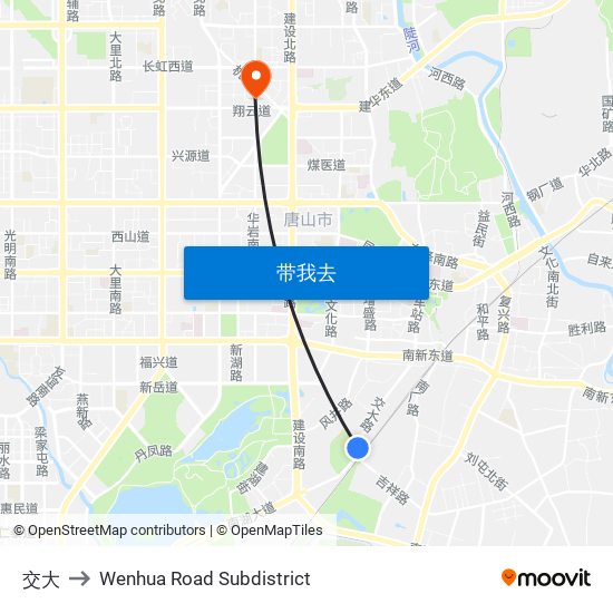 交大 to Wenhua Road Subdistrict map
