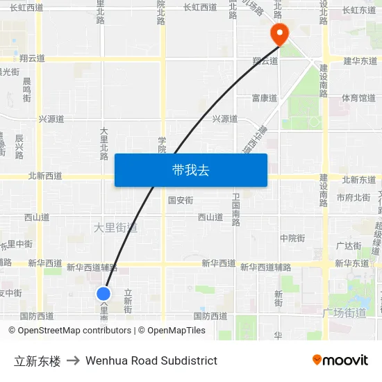 立新东楼 to Wenhua Road Subdistrict map