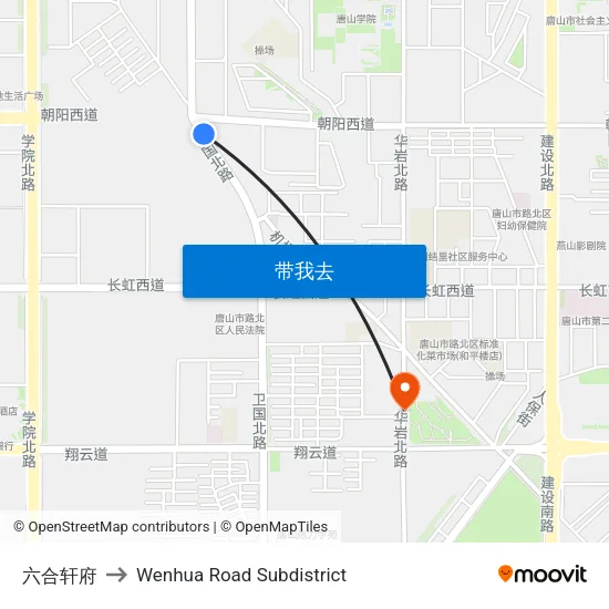 六合轩府 to Wenhua Road Subdistrict map