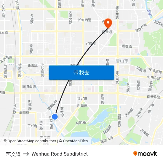 艺文道 to Wenhua Road Subdistrict map