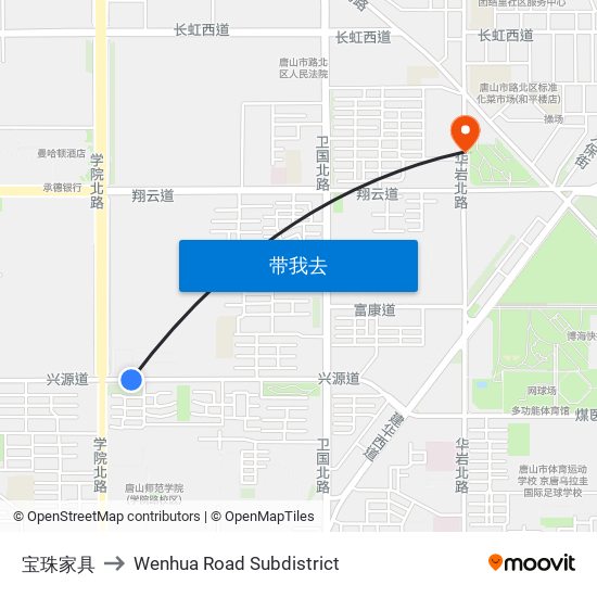宝珠家具 to Wenhua Road Subdistrict map