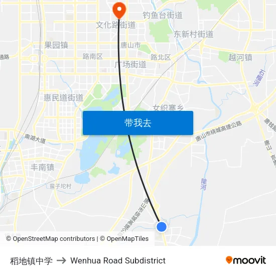 稻地镇中学 to Wenhua Road Subdistrict map