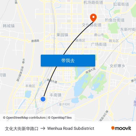 文化大街新华路口 to Wenhua Road Subdistrict map