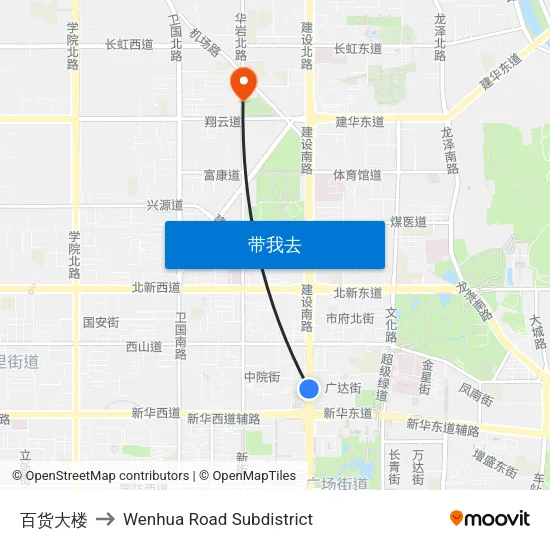 百货大楼 to Wenhua Road Subdistrict map