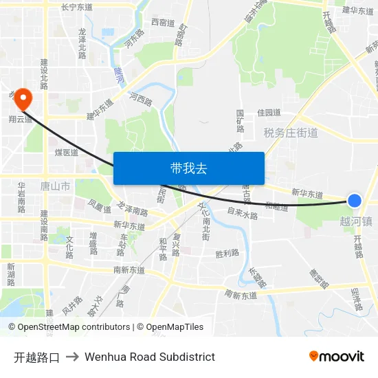 开越路口 to Wenhua Road Subdistrict map