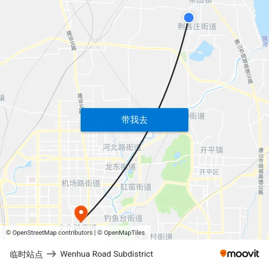 临时站点 to Wenhua Road Subdistrict map
