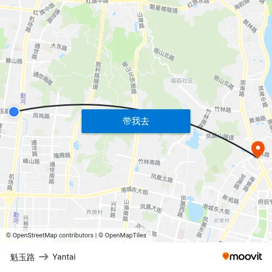 魁玉路 to Yantai map