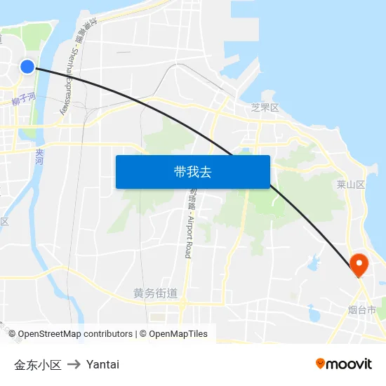 金东小区 to Yantai map