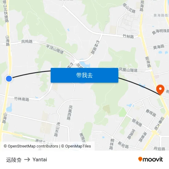 远陵夼 to Yantai map
