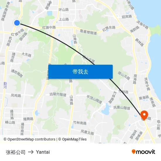 张裕公司 to Yantai map