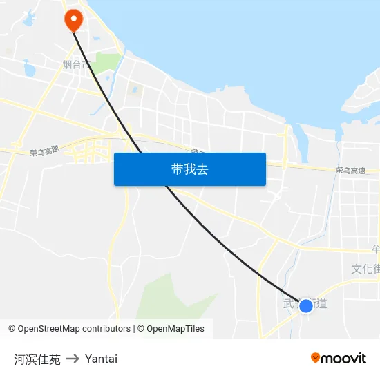 河滨佳苑 to Yantai map