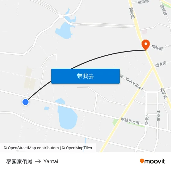 枣园家俱城 to Yantai map