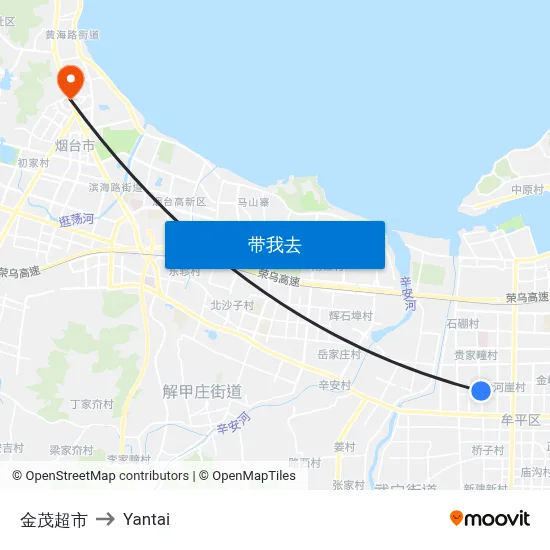 金茂超市 to Yantai map