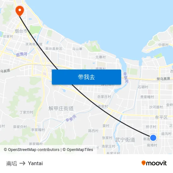 南塪 to Yantai map