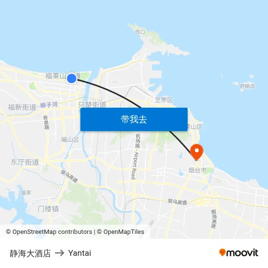 静海大酒店 to Yantai map