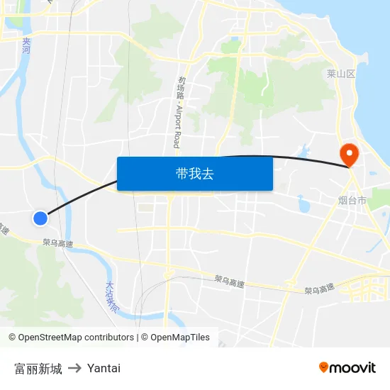 富丽新城 to Yantai map