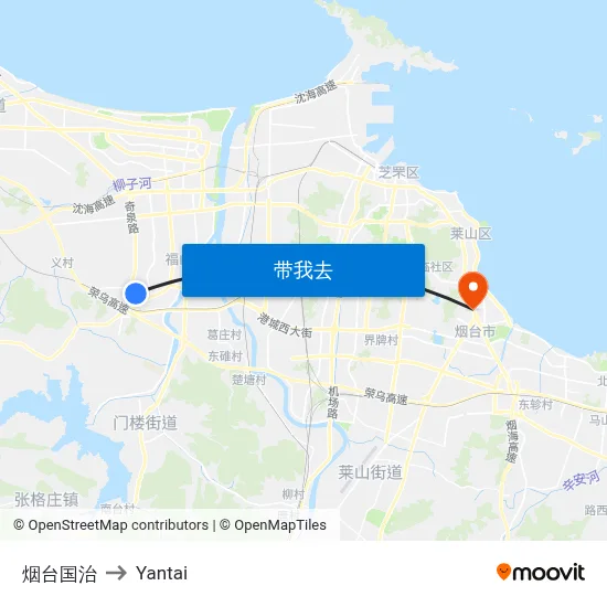 烟台国治 to Yantai map