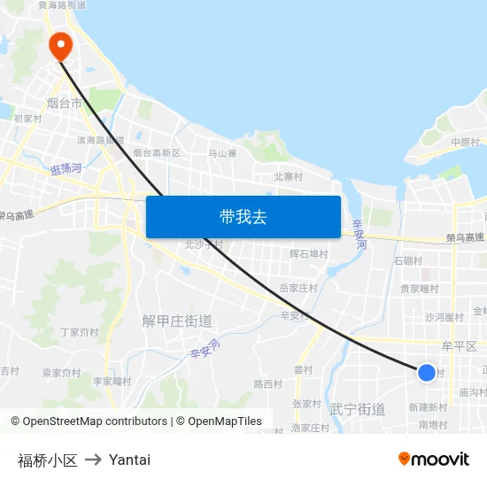 福桥小区 to Yantai map