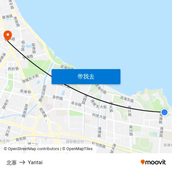 北寨 to Yantai map