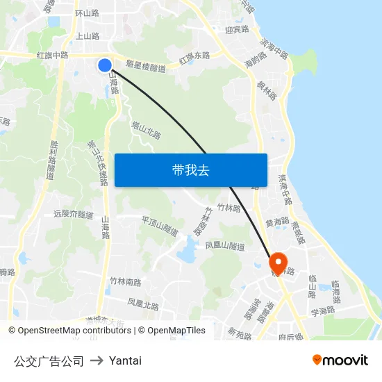 公交广告公司 to Yantai map