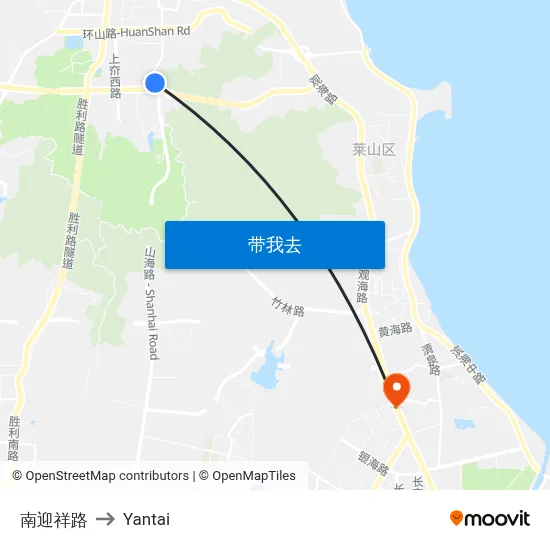 南迎祥路 to Yantai map