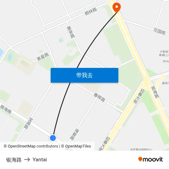 银海路 to Yantai map