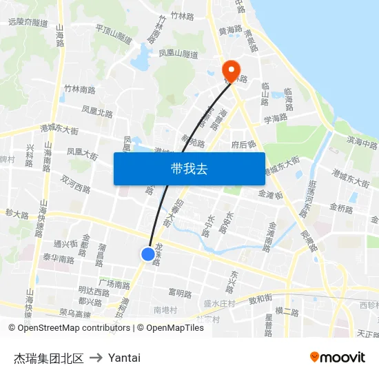 杰瑞集团北区 to Yantai map