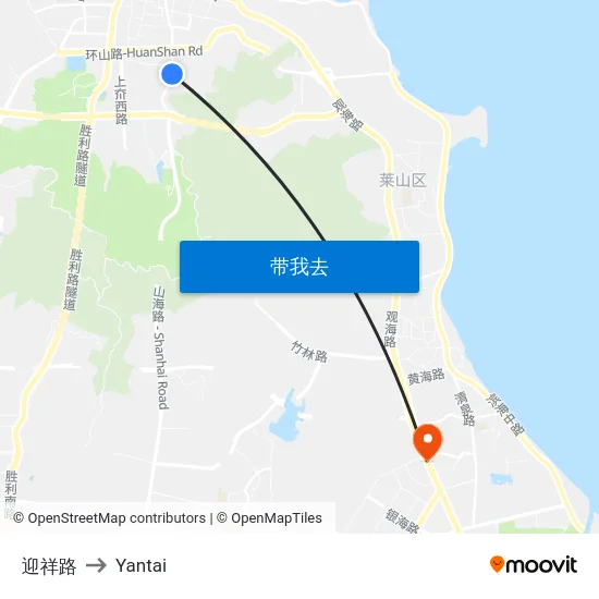 迎祥路 to Yantai map