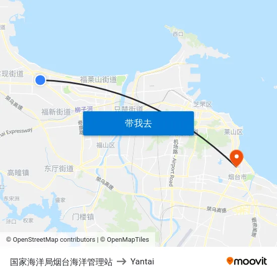 国家海洋局烟台海洋管理站 to Yantai map