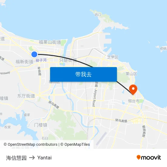 海信慧园 to Yantai map