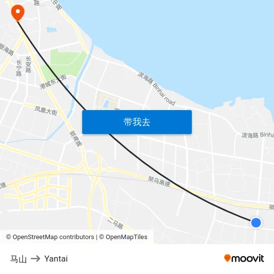 马山 to Yantai map