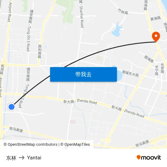 东林 to Yantai map