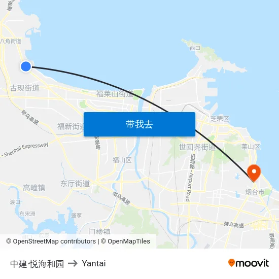 中建·悦海和园 to Yantai map