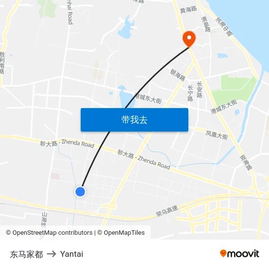 东马家都 to Yantai map