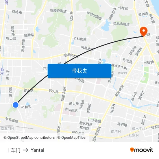 上车门 to Yantai map
