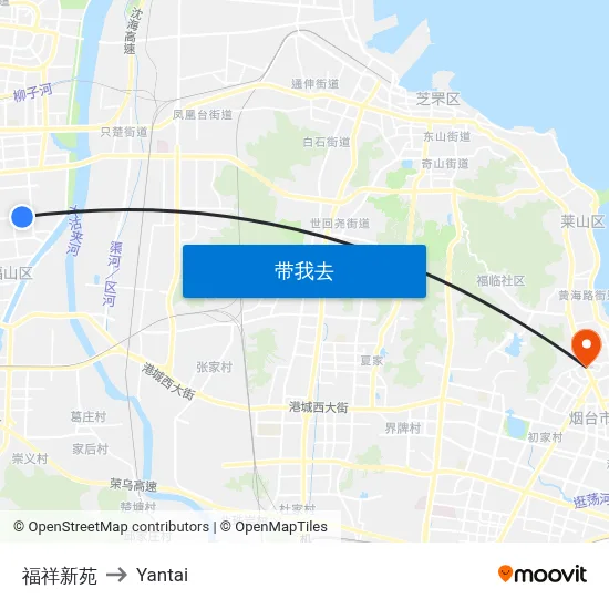 福祥新苑 to Yantai map