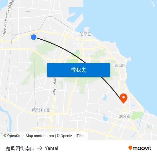 楚凤四街南口 to Yantai map